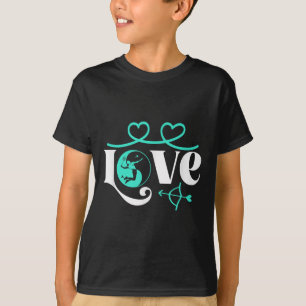 Badminton-Spieler Spiel Federball Yin-Yang-Liebe B T-Shirt
