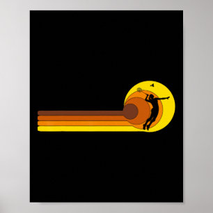 Badminton-Spieler-Spiel Shuttle 70er Jahr Vintag s Poster