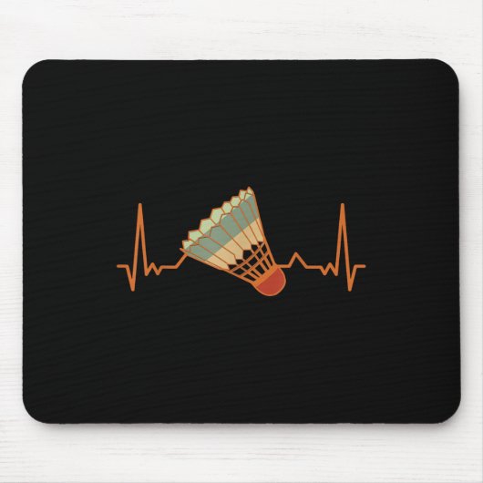 Badminton-Spieler-Spiel Shuttle Funny Vintag Badmi Mousepad (Vorne)