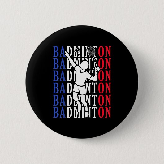 Badminton-Spieler Spieler Trainer Fans Jungen Mann Button (Vorderseite)