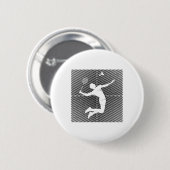 Badminton-Spieler-Spielhütte Badminton 1 Button (Vorne & Hinten)
