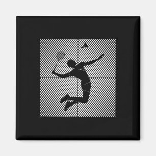 Badminton-Spieler-Spielhütte Badminton Magnet