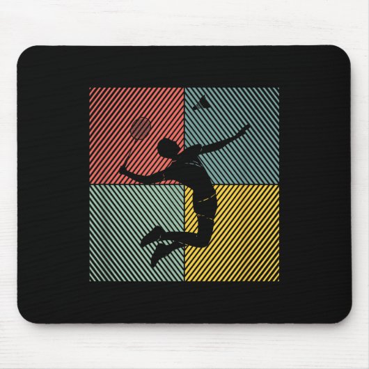 Badminton-Spieler-Spielhütte Badminton Mousepad (Vorne)