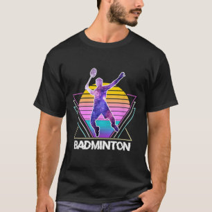 Badminton-Spieler Sport Retro Vintage Vaporwave 90 T-Shirt
