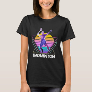 Badminton-Spieler Sport Retro Vintage Vaporwave 90 T-Shirt