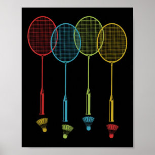 Badminton-Spieler-Team-Shuttle-Trainer-Match-Badmi Poster