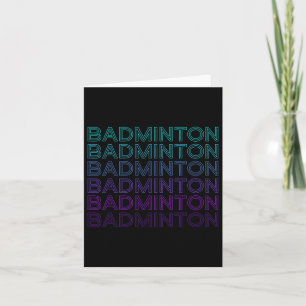 Badminton-Spieler-Team-Trainer-Coach Retro  Karte