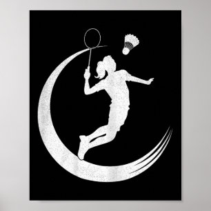Badminton-Spieler Tee Shuttle Mädchen Shuttler Rom Poster