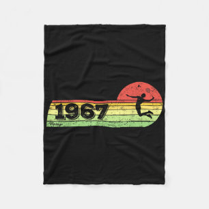Badminton-Spieler Vintage 1967 Geburtstag Shuttle Fleecedecke