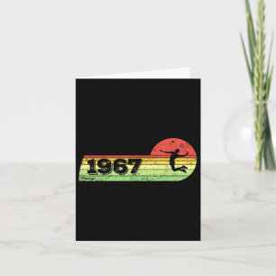 Badminton-Spieler Vintage 1967 Geburtstag Shuttle Karte