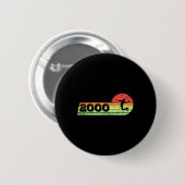 Badminton-Spieler Vintage 2000 Geburtstag Shuttle  Button (Vorne & Hinten)