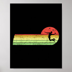 Badminton-Spieler Vintage Geburtstag Shuttle Badmi Poster