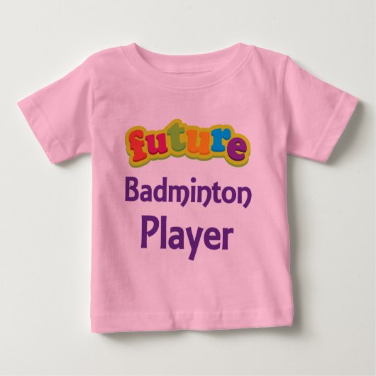 Badminton-Spieler (Zukunft) für Kind Baby T-shirt (Vorderseite)