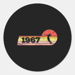 Badminton-Spielerin Geboren 1967 Geburtstag Vintag Runder Aufkleber