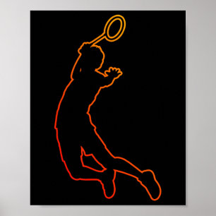 Badminton-Spielerin Shuttle Damen Squash Badminton Poster