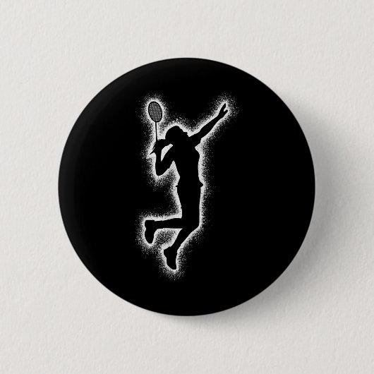Badminton-Spielerin Shuttle Mädchen Kinder Badmint Button (Vorderseite)