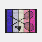 Badminton-Spielerin Shuttle Mädchen Kinder Frauen Fleecedecke (Vorderseite (Horizontal))