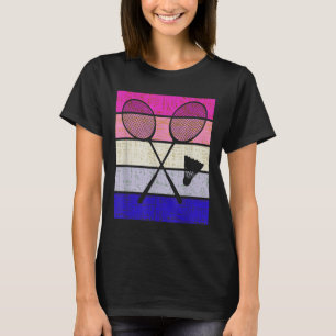 Badminton-Spielerin Shuttle Mädchen Kinder Frauen T-Shirt