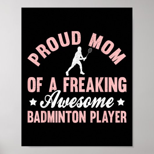 Badminton-Spielerin Shuttle-Mutter Poster (Vorne)