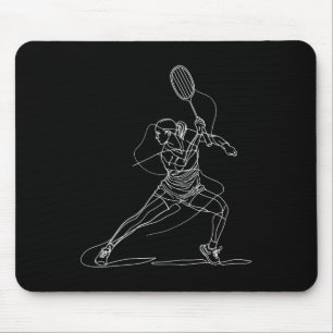 Badminton-Spielerin Zeichne Shuttle-Spiel für G Mousepad