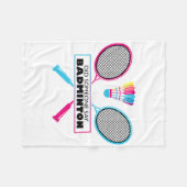 Badminton-Sport-Hobby Shuttle Retro Fleecedecke (Vorderseite (Horizontal))