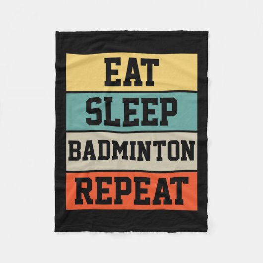 Badminton Sport Player Retro Funny Gift Fleecedecke (Vorderseite)