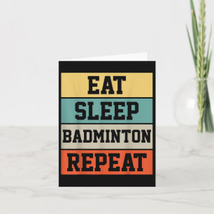 Badminton Sport Player Retro Funny Gift Karte