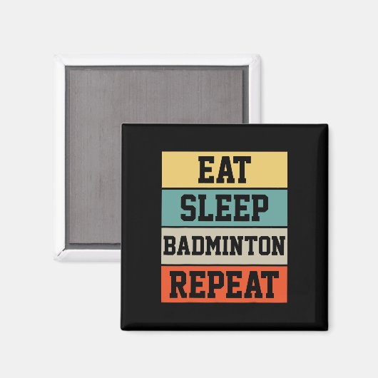 Badminton Sport Player Retro Funny Gift Magnet (Vorderseite/Rückseite)