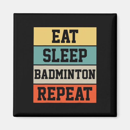 Badminton Sport Player Retro Funny Gift Magnet (Vorne)