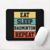 Badminton Sport Player Retro Funny Gift Mousepad (Mit Mouse)