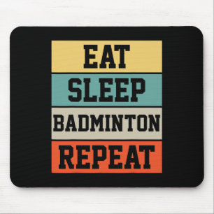 Badminton Sport Player Retro Funny Gift Mousepad