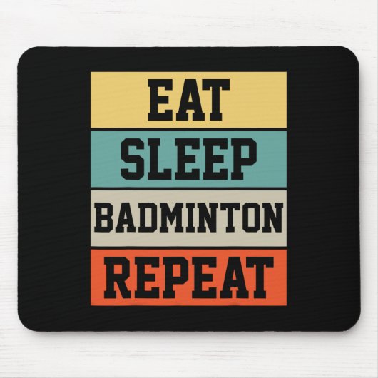 Badminton Sport Player Retro Funny Gift Mousepad (Vorne)