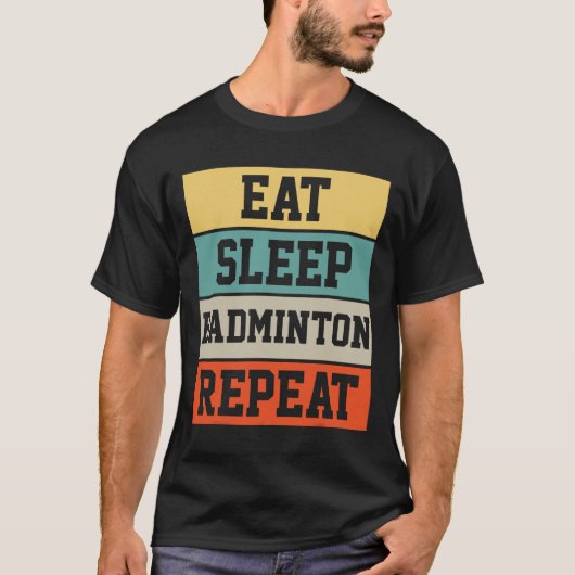 Badminton Sport Player Retro Funny Gift T-Shirt (Vorderseite)