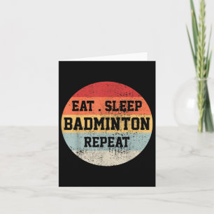 Badminton Sport Player Retro Vintages Funny Gift Karte