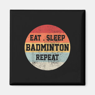 Badminton Sport Player Retro Vintages Funny Gift Magnet