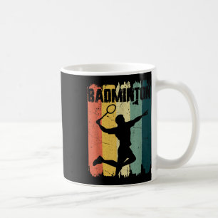 Badminton-Sport Retro Vintage Badminton-Spieler Kaffeetasse