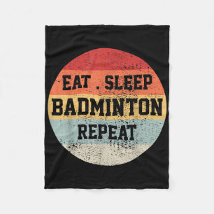 Badminton-Sportler Retro Vintage Lustiges Geschenk Fleecedecke