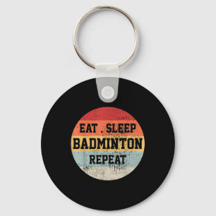 Badminton-Sportler Retro Vintage Lustiges Geschenk Schlüsselanhänger