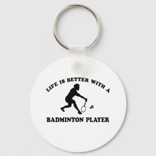 Badminton Sports Designs Schlüsselanhänger