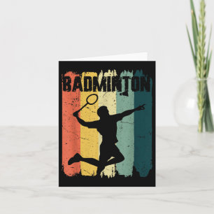Badminton Sports Retro Vintag Badminton Player Karte
