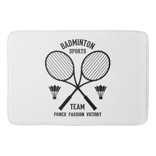 Badminton Sports Team Badematte (Vorderseite)