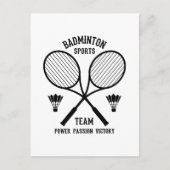 Badminton Sports Team Feiertagspostkarte (Vorderseite)