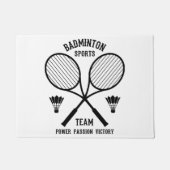 Badminton Sports Team Fußmatte (Vorderseite)