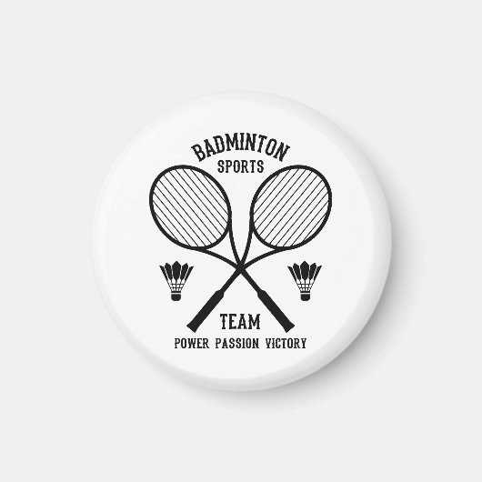 Badminton Sports Team Magnet (Vorne)