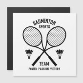 Badminton Sports Team Magnetkarte (Vorne/Hinten)
