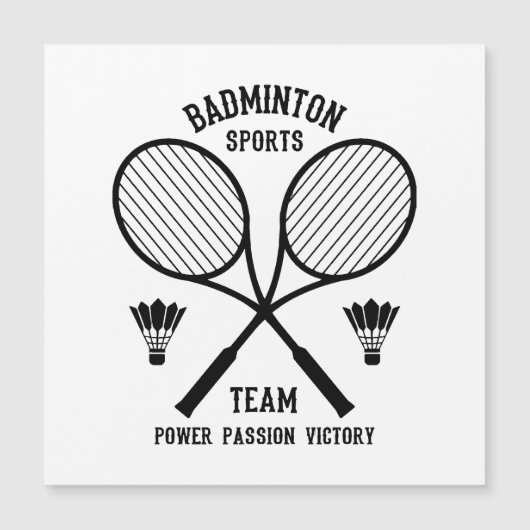 Badminton Sports Team Magnetkarte (Vorderseite)