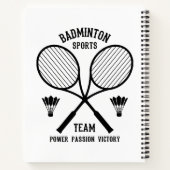Badminton Sports Team Notizblock (Rückseite)