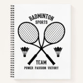 Badminton Sports Team Notizblock (Vorderseite)