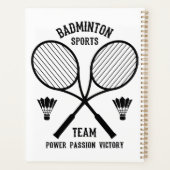 Badminton Sports Team Planer (Rückseite)