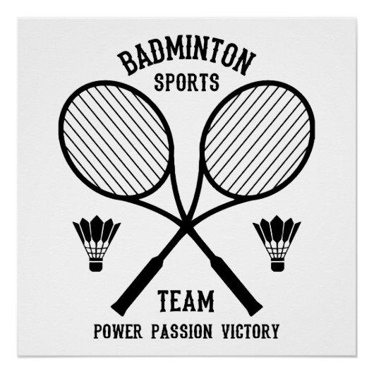 Badminton Sports Team Poster (Vorderseite)